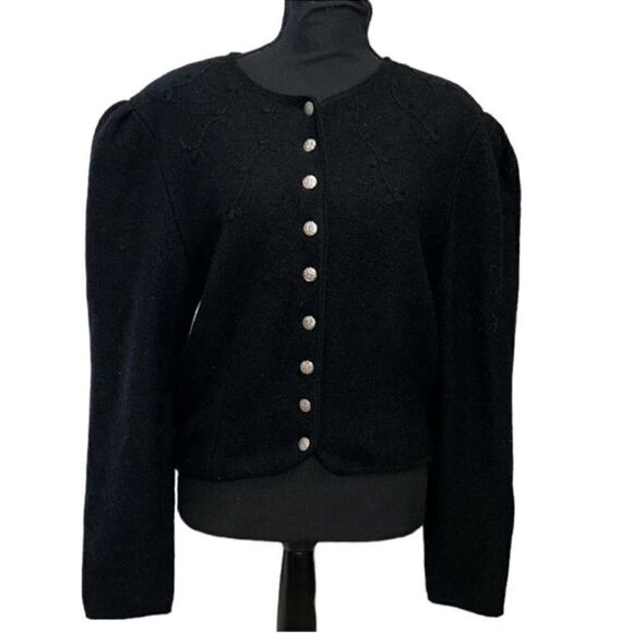Tally Ho Black Wool Vintage Jacket(Size M) - Picture 1 of 6